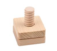 KONTONTY Wooden DIY Screw Nut for Educational Matching Building Blocks Hand Polished Smooth Surface Fall Resistant Enhances Fine Motor Skills and Logical Thinking