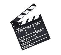 KONTONTY Wooden Movie Clapboard Black Film Clapper Board for Video Tv Stage Scenes Photo Prop and Home Decoration Filmmakers and Fans