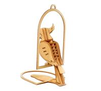 KONTONTY Wooden Parrot Puzzle DIY Handmade Craft Model for Educational Hand-eye Coordination Training Creative Wooden Jigsaw Puzzle