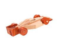 KONTONTY Wooden Racing Car DIY Kit for Boys Solid Wood Craft with Paintable Detachable Parts Creative Home Activity Set for Group Workshops and Family Bonding