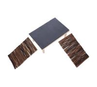 KONTONTY Wooden Reptile Basking Platform with Ramp for Bearded Dragons | Stone Textured Surface, Non Slip Climb Aid, Stable Habitat Decor for Cages under Heat Lamps