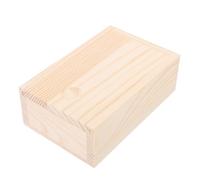 KONTONTY Wooden Sliding Trinket Storage Box for Jewelry, Vintage Khaki | Portable Desktop Organiser with Sturdy Structure, Protects Pieces, Simple Shape for Vanity, Table and Home Use