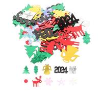 KONTONTY Year Party Confetti Christmas Table Decoration with Black PVC Snowflake Foil Scatters Festive Party Decorative Confetti for Invitations Gifts and Room