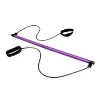 KONTONTY Yoga Bar Pilates Stick with Resistance Bands and Handles Portable Elastic Exercise Bar for Arms Legs Bodybuilding Stretching Workouts at Gym
