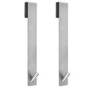 Kontoyo Shower Door Hooks(10 Inch),Extended Over Door Hooks for Bathroom Frameless Glass Shower Door,Stainless Steel Towel Hooks,Heavy Duty Rack Hooks for Robe,Towel-2 Pack-Silver