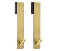 Kontoyo Shower Door Hooks(7.5 Inch),Extended Over Door Hooks for Bathroom Frameless Shower Door,Robe,Towel-2 Pack-Gold