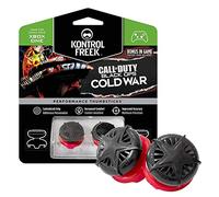 KontrolFr all of Duty: Black Ops Cold War Performance Thumbsticks for Xbox One and Xbox Series X | 2 High-Rise, Convex | Black/Red