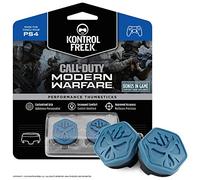 KontrolFreek Call of Duty Modern Warfare Performance Thumbsticks for PlayStation 4 (PS4) | 2 Mid-Rise, Convex | Blue/Black