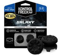 KontrolFr PS Fr alaxy for Play Station 4 and Play Station 5 | Performance Thumbsticks | 1 High-Rise, 1 Mid-Rise | Black