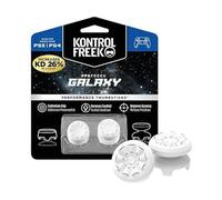 KontrolFr PS Fr alaxy White for Playstation 4 (PS4) and Playstation 5 (PS5) | Performance Thumbsticks | 1 High-Rise, 1 Mid-Rise | White