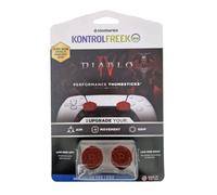 KontrolFreek Diablo IV Performance Thumbsticks for PlayStation 4 (PS4) and PlayStation 5 (PS5) Controller | 2 Low-Rise | Red & Black