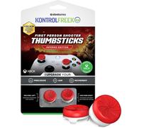 KontrolFreek FPS Freek Inferno for Xbox One and Xbox Series X Controller, Performance Thumbsticks, 1 High-Rise, 1 Mid-Rise, Red/white