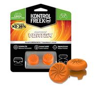KontrolFr PS Freek Vortex for Xbox One and Xbox Series X Controller | Performance Thumbsticks | 1 High-Rise Convex, 1 Mid-Rise Concave | Orange