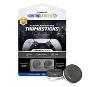 KontrolFreek CQC Classic PS5 Thumb Grips | 2x Low-Rise Concave Controller Grips for PlayStation 5 & PS4 | Enhanced Agility & Control | Gray/White