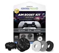 KontrolFr im Boost Kit for Playstation 5 (PS5) and Playstation 4 (PS4) Controller | Includes Performance Thumbsticks and Precision Rings | Black Galaxy Edition