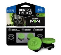 KontrolFr all of Duty: Modern Warfare II Performance Thumbsticks for Playstation 4 (PS4) and Playstation 5 (PS5) | 2 High-Rise, Hybrid/Flat | Black/Green