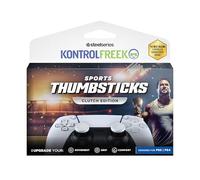KontrolFr lutch for Playstation 5, PS5 and Playstation 4, PS4 Controller, Performance Thumbsticks, 2 Low-Rise Concave, Black & White