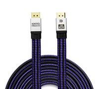 KontrolFreek DisplayPort 1.4 Cable 12ft (3.6m), Nylon Braided 8K DP to DP Gaming Cable (8K@60Hz, 4K@144Hz and 1080P@240Hz), HBR3, 32.4Gbps, HDCP 2.2, HDR Support - Black and Purple