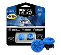 KontrolFr PS Fr dge for Playstation 4 (PS4) and Playstation 5 (PS5) | Performance Thumbsticks | 1 High-Rise Convex, 1 Low-Rise Convex | Blue