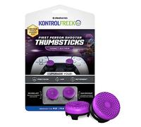 KontrolFreek FPS Freek Frenzy for Playstation 5, PS5 and Playstation 4, PS4 Controller, Performance Thumbsticks, 1 High-Rise, 1 Mid-Rise, Purple/Black
