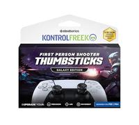 KontrolFr PS Fr alaxy Black | The Original Performance Thumbsticks for PS5 & PS4 Controller | Increased Precision & Grip for FPS Games | 1 High-Rise, 1 Mid-Rise - Black