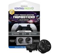 KontrolFr PS Fr alaxy Black | The Original Performance Thumbsticks for PS5 & PS4 Controller | Increased Precision & Grip for FPS Games | 1 High-Rise, 1 Mid-Rise - Black
