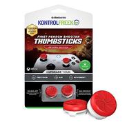 KontrolFr PS Freek Inferno for Xbox One and Xbox Series X Controller, Performance Thumbsticks, 1 High-Rise, 1 Mid-Rise, Red/white