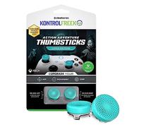 KontrolFreek Lotus for Xbox One and Xbox Series X Controller, Performance Thumbsticks, 2 Mid-Rise Concave, Teal/Clear