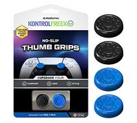 KontrolFreek No-Slip Thumb Grips for Playstation 5 (PS5) and Playstation 4 (PS4) Controller | 4 Pack | Blue and Black