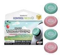 KontrolFreek No-Slip Thumb Grips - Strawberry Sage Edition for Nintendo Switch Pro, Switch 2 Joy-Con, PlayStation 4, PlayStation 5, Xbox One & Xbox Series X|S Controller | 4-Pack | Pink/Green