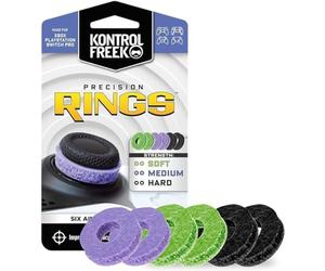 KontrolFreek Precision Rings, Aim Assist Motion Control for Playstation 4 (PS4), PS5, Xbox One, XBX, Switch Pro & Scuf Controller (Black/Purple/Green)