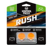 KontrolFreek Rush Performance Thumbsticks for Xbox One and Xbox Series X | Performance Thumbsticks | 2 Mid-Rise, Concave | Orange/White
