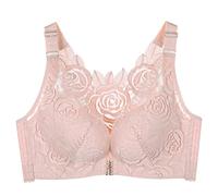 Kontvom Extra Push Up Bra Front Buckle Beautiful Back Push Up Bra for Plus Size Women Sexy Bralette 42A Flesh