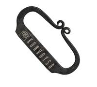 KonvoySG Carbon Steel Fire Striker - Improved 2026 Temper, Hand-Forged, Bushcraft Flint & Steel Fire Starter - Tested for Strength & Flexibility