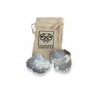 KonvoySG English Flint Stones & Tinder Jute Bag for Carbon Steel Striker | Bushcraft, Camping & Survival Fire Starting Kit