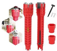 Konxi 8 in 1 Faucet Wrench Tool Multifunctional Basin Spanner Plumbing Tools Sink Water Tap Installer Socket Wrench Kit Faucet & Sink Installer Wrenches for Sink/Bathroom/Kitchen