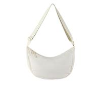 Konxi Dumpling Crossbody Bag Corduroy for Women, Women's Crescent Bag Corduroy Cross Body Bag with Adjustable Strap Portable Crescent Purse for Travelling, Work, School and Daily Use (White)