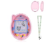 KONXISA For Tamagotchi Connection Case Cover, Protective Case with Cute Lanyard, Hard PC Protective Cover for Kids Game Machine, Protective Shell with Dustproof and Shockproof, Pink