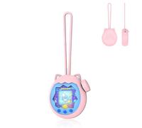 KONXISA For Tamagotchi Paradise Case Cover, Soft Silicone Protective Case with Lanyard, Protective Cover for Kids Game Machine, Protective Shell with Dustproof and Shockproof, Pink