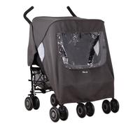 Koo-Di Pack-It Keep Me Dry Universal Stroller Rain Cover, Double Pushchair | Showerproof Baby Pram & Buggy Cover with Breathable Vents, Airflow Window, Adjustable Fit & Integrated Storage Pocket