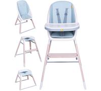 Koo-Di Tiny Taster 3-in-1 Highchair, Toddler Chair & Big Kid Stool, High Chair That Lasts from Weaning to 8 Years, Safe & Comfortable for Babies and