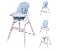 Koo-Di Tiny Taster 3-in-1 Wooden Highchair - Spring Water Blue