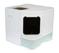 kooa Hop-In Eco-plastic Litter Box - White / Mint