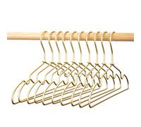 Koobay 12.6” Gold Matt Metal Coat Hanger, 30PCS, Children Standard Suit Hanger, Clothes Hangers for Closet Toddler Infant Newborn Kids Hangers, Space Saving Baby Clothes Hangers