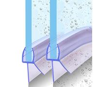 Koobon Shower Seal, Curved 2 x 50 cm, Replacement Seal for Glass Thickness 5 mm, 6 mm, Round Shower Seal, Quarter Circle Shower Cubicle, Tub, Shower Door Seal Water-Repellent Splash Guard