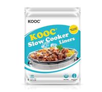 KOOC Slow Cooker Liners 10"x13" 10 count Small Size Disposable Pot Liners Cooking Bags Fit 1.5 qt to 2 qt Pot BPA Free Fresh Locking Seal Design