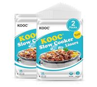 KOOC Slow Cooker Liners 10"x13" 20 count Small Size Disposable Plastic Bags Pot Liners Brunch Cooking Bags Fit 1.5 qt to 2 qt Pot BPA Free