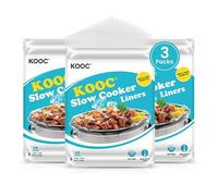 KOOC Slow Cooker Liners 10"x13" 30 count Small Size Disposable Plastic Bags Pot Liners Brunch Cooking Bags Fit 1.5 qt to 2 qt Pot BPA Free