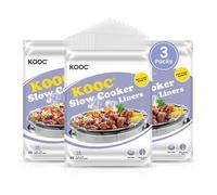 KOOC Slow Cooker Liners, 30 Count Small Size Disposable Liners, Fits 0.65QT-1.25QT, BPA Free, 8"x 11"