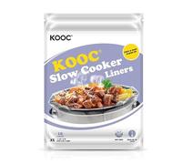 KOOC Slow Cooker Liners 8"x11" 10 Count Mini Size Disposable Pot Liners Cooking Bags Fit 0.65 qt to 1.25 qt Pot BPA Free Fresh Locking Seal Design
